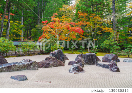 高野山　秋の金剛峯寺の蟠龍庭 139980813