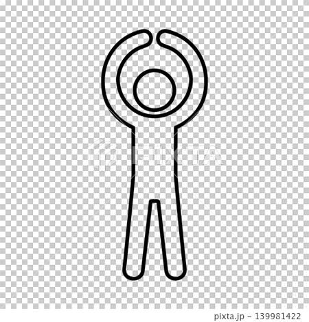 A LINE icon of a person making an OK gesture A LINE icon of a person making an OK gesture 139981422