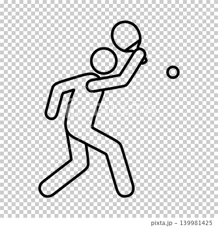 卓球のラインアイコン 卓球のラインアイコン 139981425