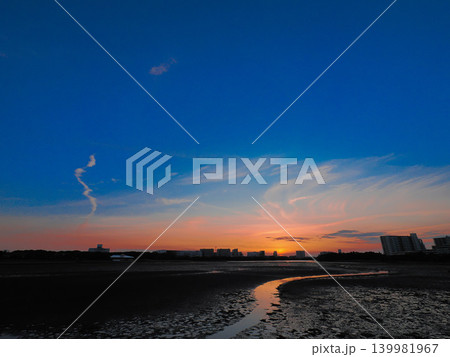 谷津干潟の夕景 139981967