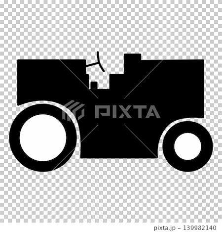 壓路機的單色插圖 139982140