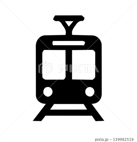 路面電車の交通アイコンイラスト 139982519