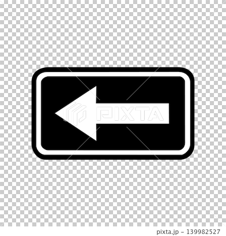 Left arrow traffic icon illustration Left arrow traffic icon illustration 139982527