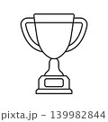 Trophy cup reward line art icon vector 139982844