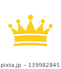 Yellow gold royal crown flat icon vector 139982845