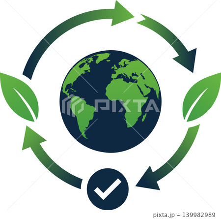 Global Sustainability Concept Earth Recycling Arrows Green Energy Eco System Illustration Global Sustainability Concept Earth Recycling Arrows Green Energy Eco System Illustration 139982989
