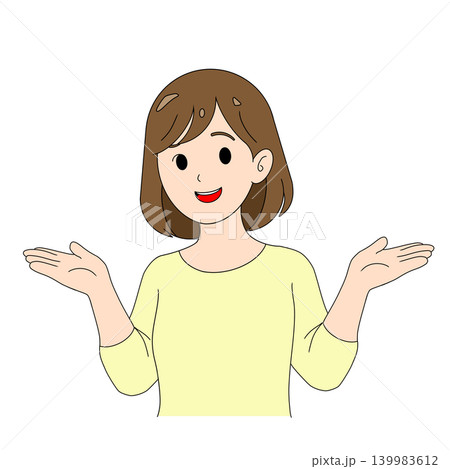 説明や提案をする女性のイラスト 説明や提案をする女性のイラスト 139983612