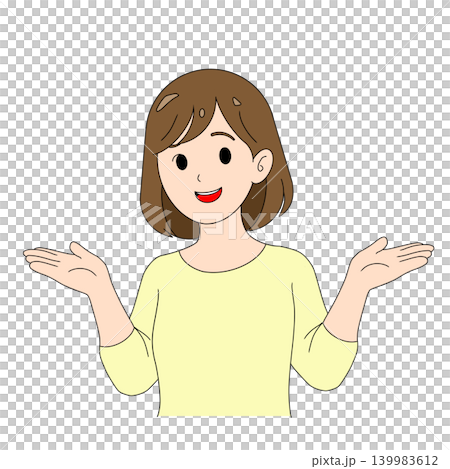 説明や提案をする女性のイラスト 説明や提案をする女性のイラスト 139983612