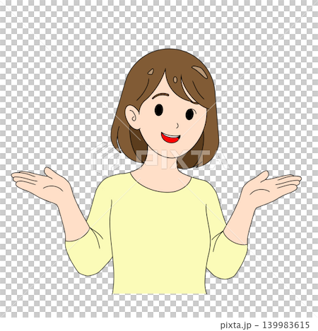 説明や提案をする女性のイラスト 139983615
