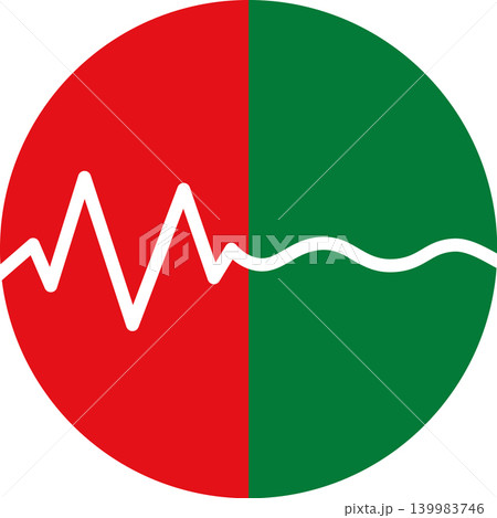 Market volatility stabilization concept, fluctuating to stable trend chart, risk reduction and financial balance vector illustration 139983746