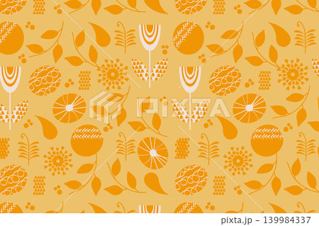 Floral retro seamless pattern, vector Floral retro seamless pattern, vector 139984337