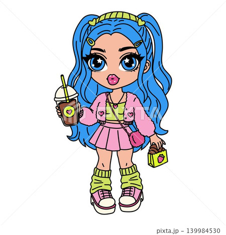 Cute Anime Fashion Girl Clipart Cute Anime Fashion Girl Clipart 139984530