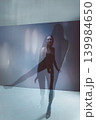 Woman experiencing abstract double exposure and movement concept 139984650