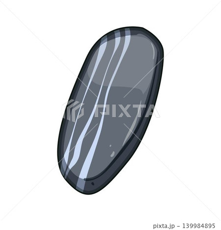 Smooth river stone showing natural striped pattern Smooth river stone showing natural striped pattern 139984895
