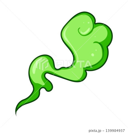 Green cartoon gas cloud toxic odor plume Green cartoon gas cloud toxic odor plume 139984937