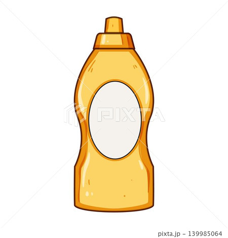 Mustard bottle with blank label vector illustration 139985064