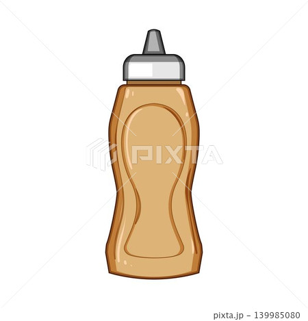 Squeeze bottle of mustard condiment on white background Squeeze bottle of mustard condiment on white background 139985080