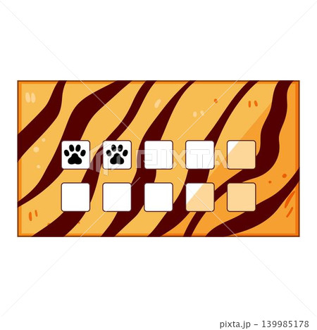 Pet animal loyalty card with paw prints Pet animal loyalty card with paw prints 139985178