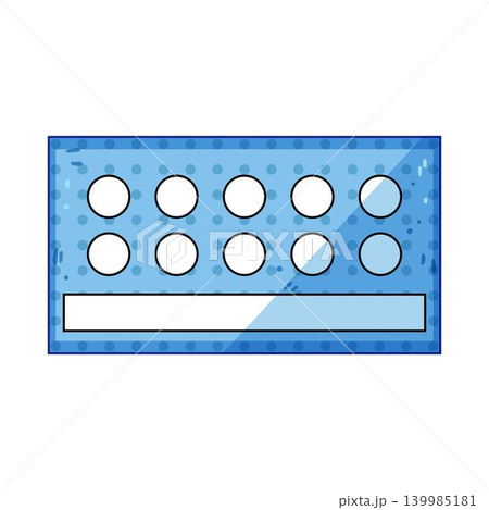 Loyalty card with blank spaces for customer stamps Loyalty card with blank spaces for customer stamps 139985181