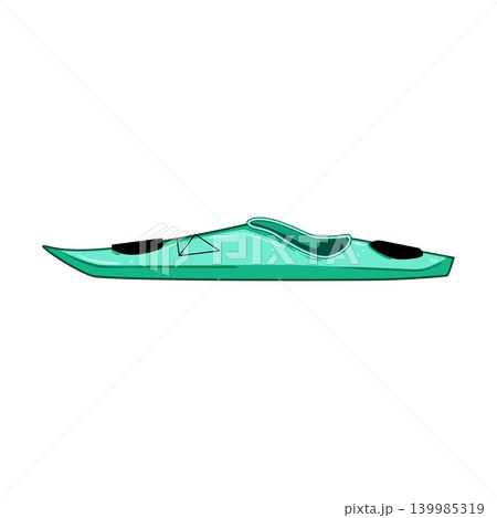 Green kayak equipment for summer water sports activity Green kayak equipment for summer water sports activity 139985319