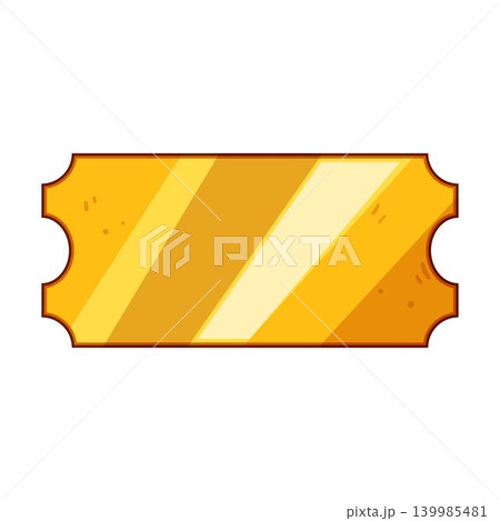 Golden ticket representing special prize and winning access 139985481