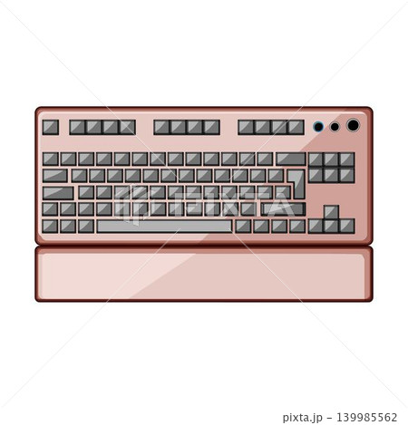 Gaming computer keyboard for modern digital entertainment 139985562