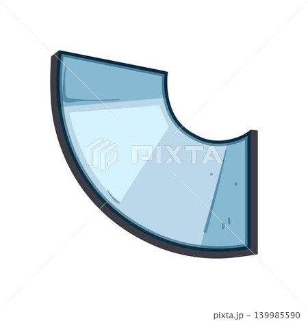 Curved flexible screen abstract element graphic Curved flexible screen abstract element graphic 139985590