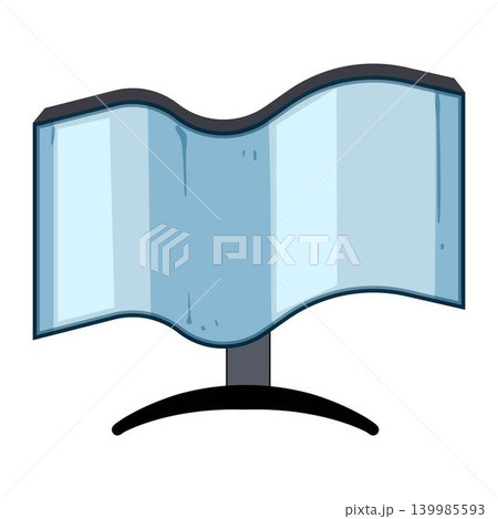 Flexible screen technology displaying futuristic monitor concept Flexible screen technology displaying futuristic monitor concept 139985593