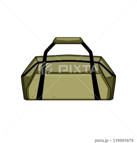 Green duffel bag for travel and sport equipment Green duffel bag for travel and sport equipment 139985678