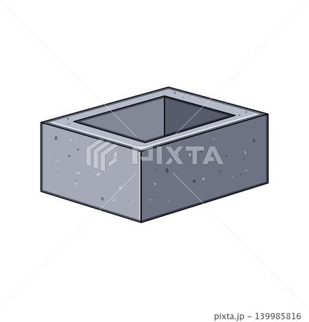 Cement block building material for construction industry 139985816