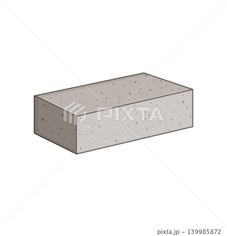Grey concrete block illustration representing construction material Grey concrete block illustration representing construction material 139985872
