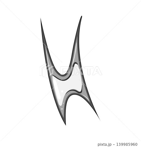 Abstract stylized dynamic energy flare graphic element 139985960