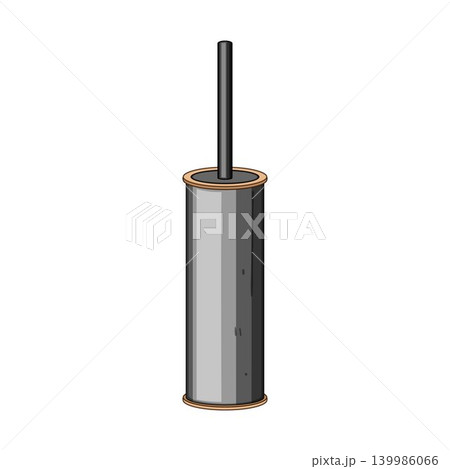 Toilet brush in holder for bathroom hygiene cleaning Toilet brush in holder for bathroom hygiene cleaning 139986066