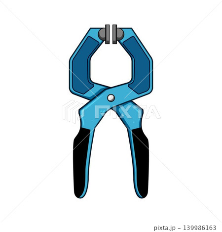 Hand tool spring clamp gripping instrument artwork 139986163