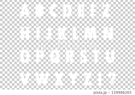 文字 5 アルファベット 大文字 白 139986265