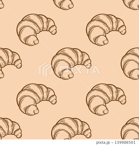Seamless pattern with croissants Seamless pattern with croissants 139986501