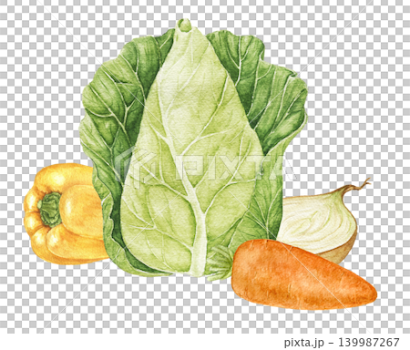 Onions, tomatoes, tomato slices, carrots and cabbage watercolor composition for recipe cards, kitchen decoration, food packaging, Thanksgiving themes and seasonal culinary projects. Onions, tomatoes, tomato slices, carrots and cabbage watercolor composition for recipe cards, kitchen decoration, food packaging, Thanksgiving themes and seasonal culinary projects. 139987267