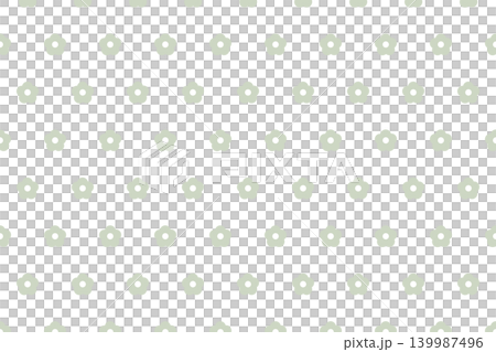 小花柄の透過素材 くすみグリーン セージリーフ 139987496
