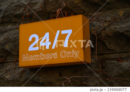 24 7 access sign for members only 24 7 access sign for members only 139988077