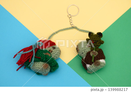 Two Handmade Crochet Amigurumi Capybara Toys 139988217