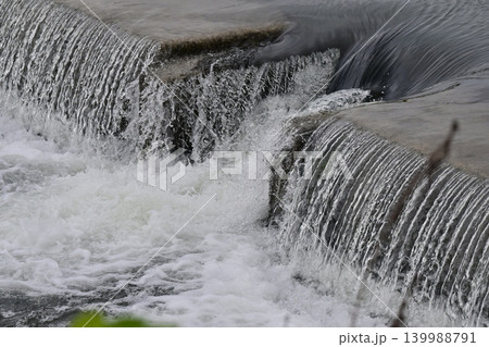 河川の氾濫・増水 溢水 越水 A river overflows 河川の氾濫・増水 溢水 越水 A river overflows 139988791