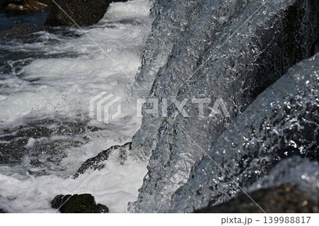 河川の氾濫・増水　溢水　越水　A river overflows 139988817