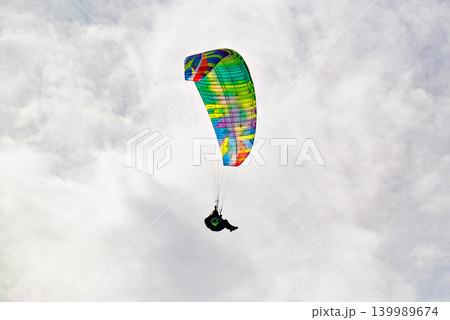 Paragliding adventure sport, free flight in nature Paragliding adventure sport, free flight in nature 139989674