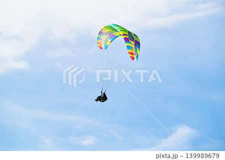 Paragliding adventure sport, free flight in nature Paragliding adventure sport, free flight in nature 139989679