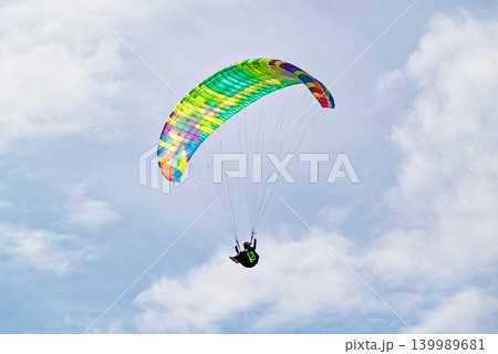 Paragliding adventure sport, free flight in nature Paragliding adventure sport, free flight in nature 139989681