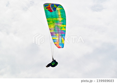 Paragliding adventure sport, free flight in nature Paragliding adventure sport, free flight in nature 139989683