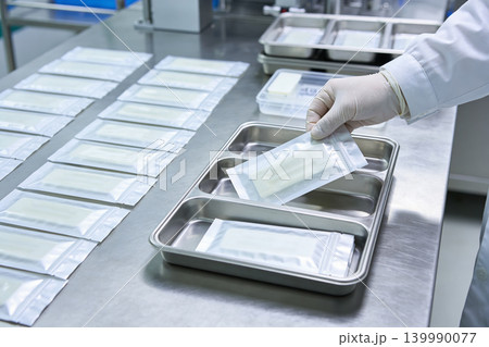 Sterile swabs packaged for medical use in a laboratory setting Sterile swabs packaged for medical use in a laboratory setting 139990077