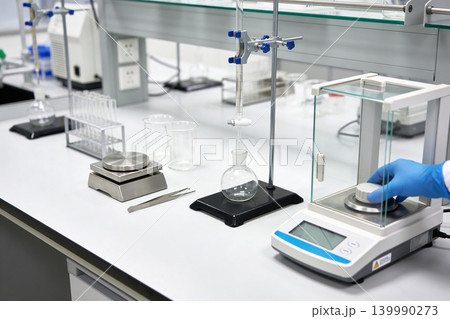 Scientific laboratory equipment for precise measurements and chemical analysis Scientific laboratory equipment for precise measurements and chemical analysis 139990273