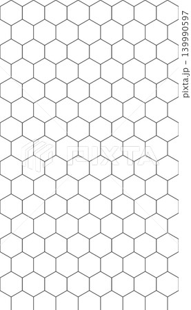 亀甲文様シームレスパターン・六角形ハニカム・伝統和柄幾何学模様 139990597