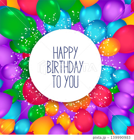 colorful balloons background for happy birthday colorful balloons background for happy birthday 139990983